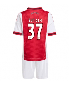 Billige Fotballdrakt Ajax Josip Sutalo #37 Replika Hjemmedraktsett Barn 2025-26 Kortermet (med bukser)